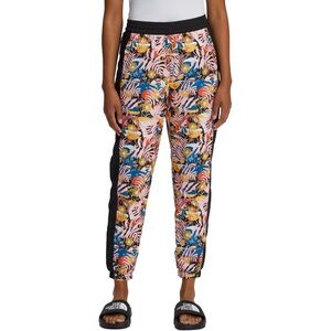 North Face Hydrenaline Track Pants Windwall Black Tropical Floral Women's XL